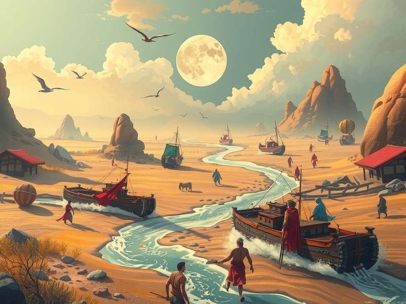 Drifting Lands गेम इंटरफेस