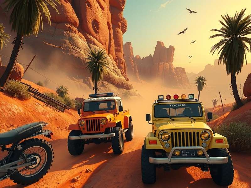 Drifting Lands RPG Offroad Game का मुख्य स्क्रीनशॉट