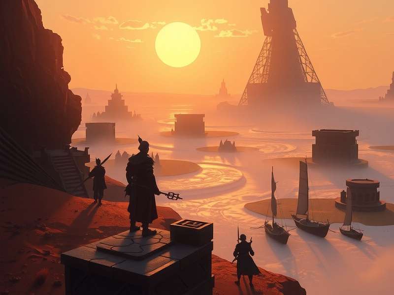 Drifting Lands RPG गेम इंटरफेस