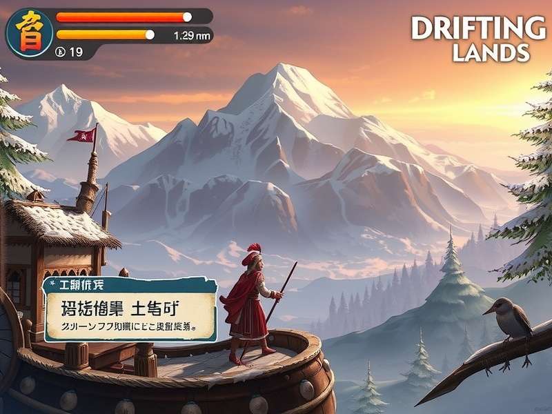 Drifting Lands RPG गेम इंटरफेस और गेमप्ले