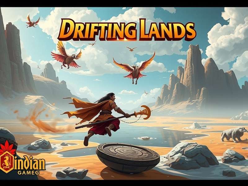 Drifting Lands RPG गेम इंटरफेस
