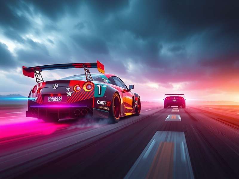 Drift Hunters io gameplay screenshot showing a customized Nissan Skyline drifting on a mountain pass