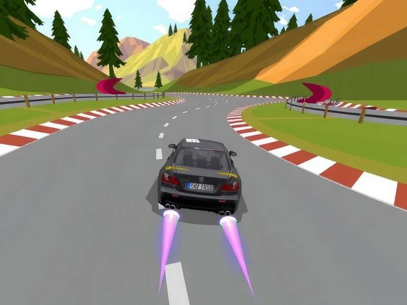 A high-octane car drift in progress in Drifting Lands, showing smoke and precise angle