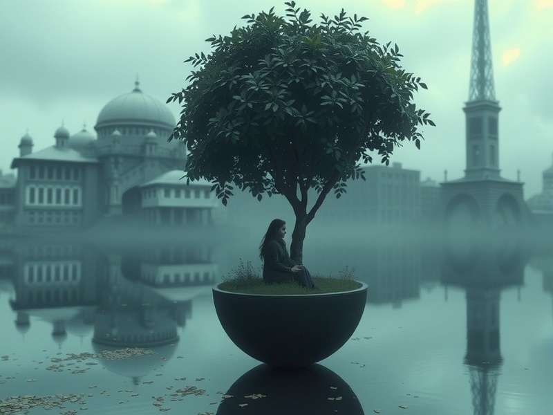 Drifting Lands gameplay scene showing a spaceship drifting through cosmic ruins