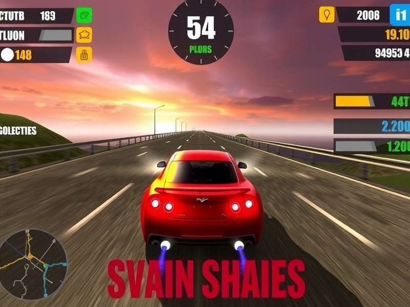 A high-performance car executing a perfect drift on a mountain road in Drifting Lands