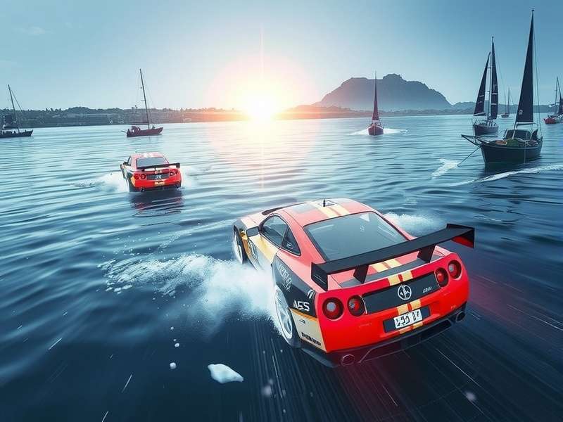 Drifting Lands intense side-scrolling shooter action with multiple ships and lasers