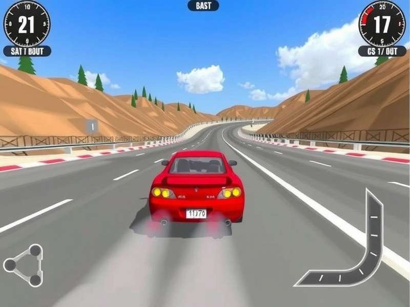 High-performance drift car in action on mountain road