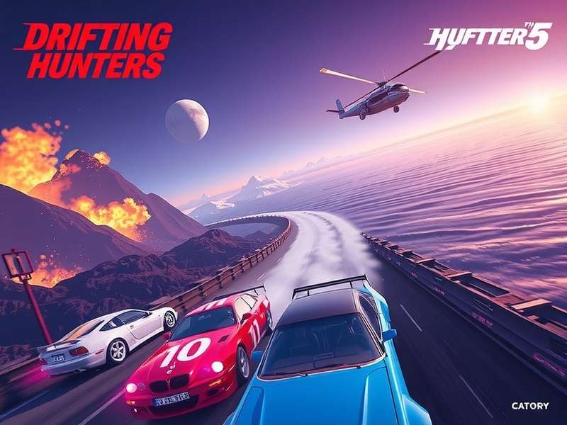 Futuristic flying ship in neon-lit canyon from Drifting Lands concept