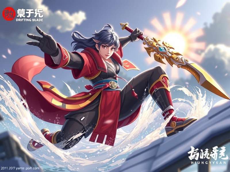 Drifting Blade of Hongyuan glowing in dark scene