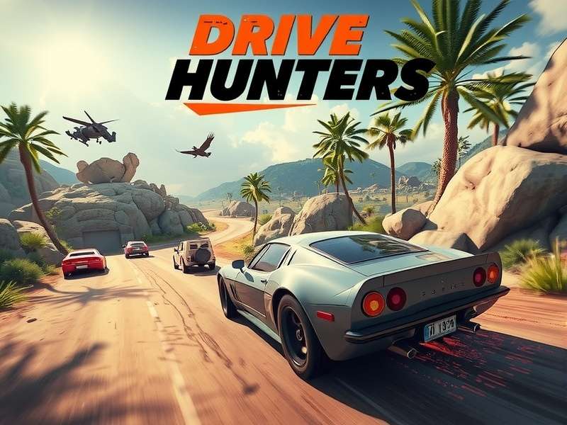 A Drive Hunter ship executing a precision drift around an asteroid