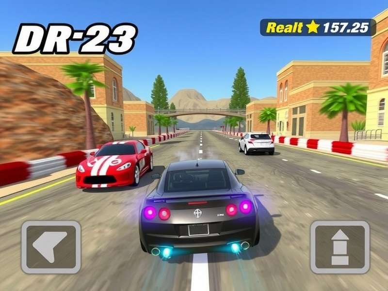 High-performance drift car in action on racing track