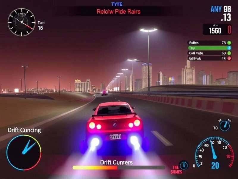 Drifting Lands Gameplay Screenshot - High-speed drifting action