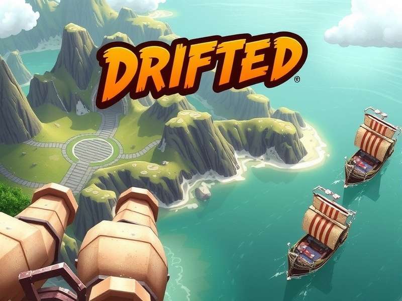 High-speed drift maneuver in Drifting Lands game