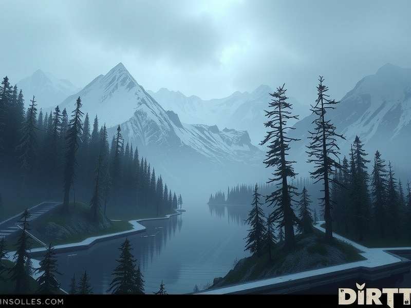 High-speed drift action in Drifting Lands, showing a custom car sliding through a hairpin turn