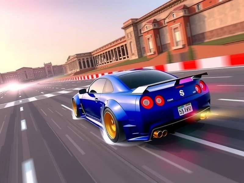 High-speed drift car action in Drifting Lands game