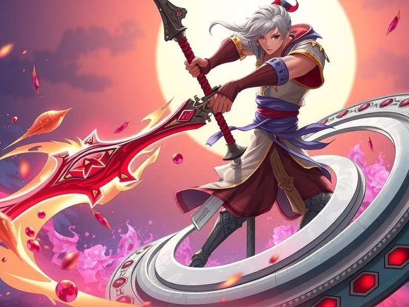 A mystical glowing sword on a dark background, representing the Drifting Blade