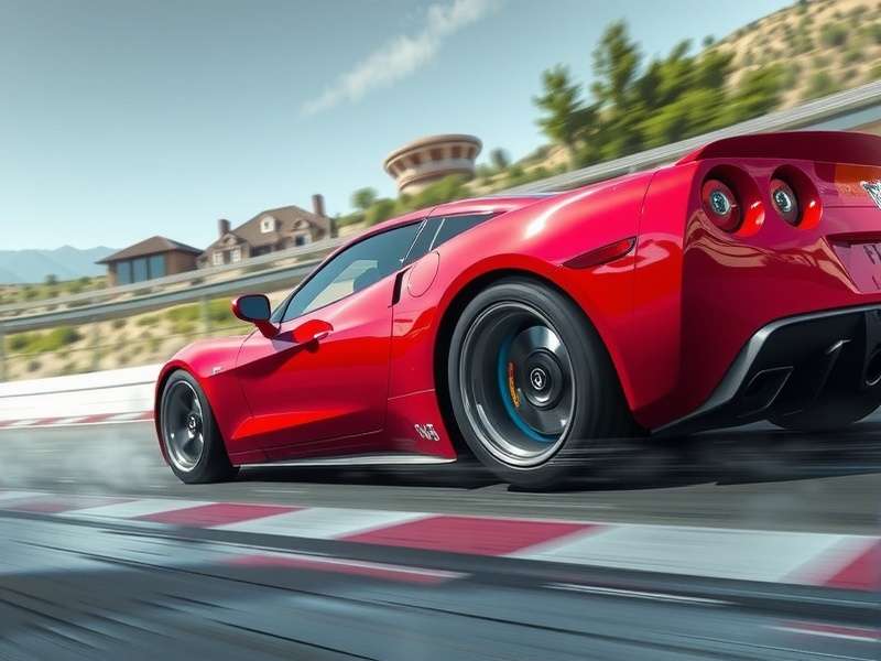 High-performance car executing a perfect drift on a mountain road in Drifting Lands