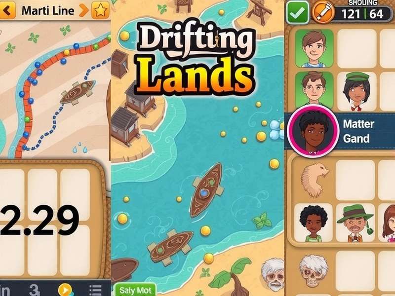 Drifting Lands game banner showing spaceship combat and RPG elements