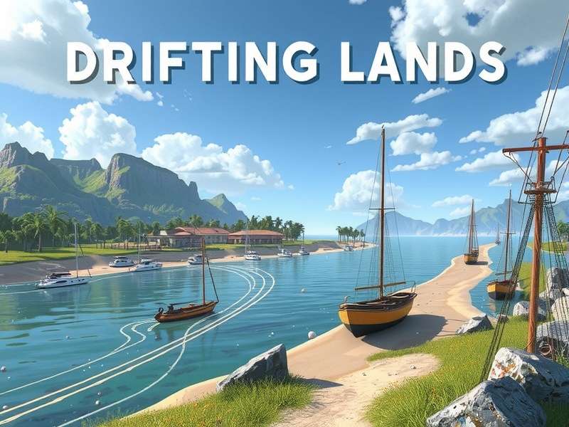 Drifting Lands aerial combat scene with ships and drifting trails