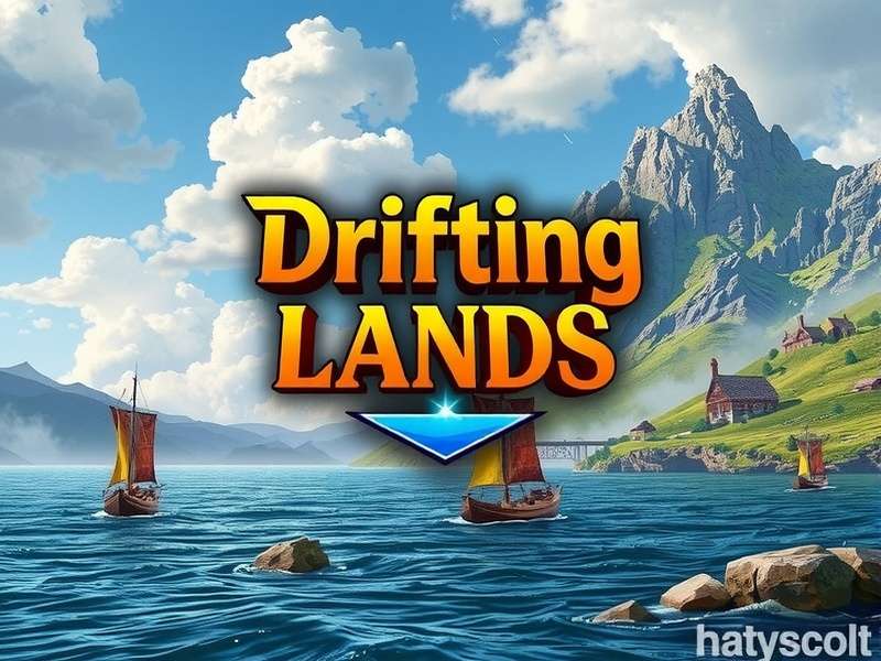 Drifting Lands Ost album artwork featuring a stylized drifting car against a neon synthwave landscape
