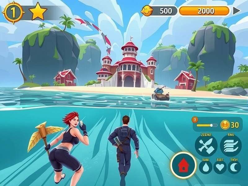 Drifting Lands gameplay action scene with a drifting ship firing weapons