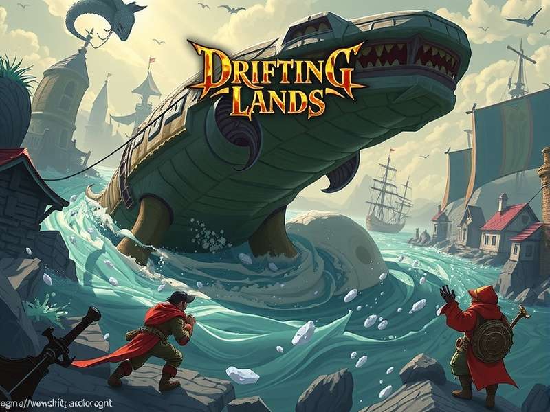 Drifting Lands Rpg expansive landscape with drifting cars and fantasy weapons
